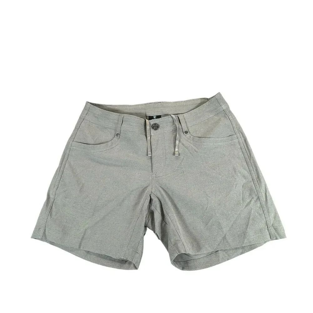 Kuhl Shorts Women Sz 6 Trekr 5.5”Outdoors Hiking Trail Kuhlkurve Stone Gray